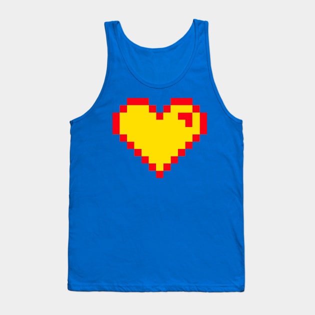 SUPER PIXEL HEART Tank Top by Dellan